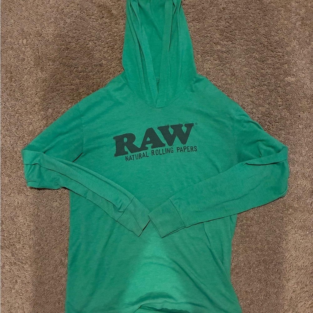 Green RAW Hoodie Tee